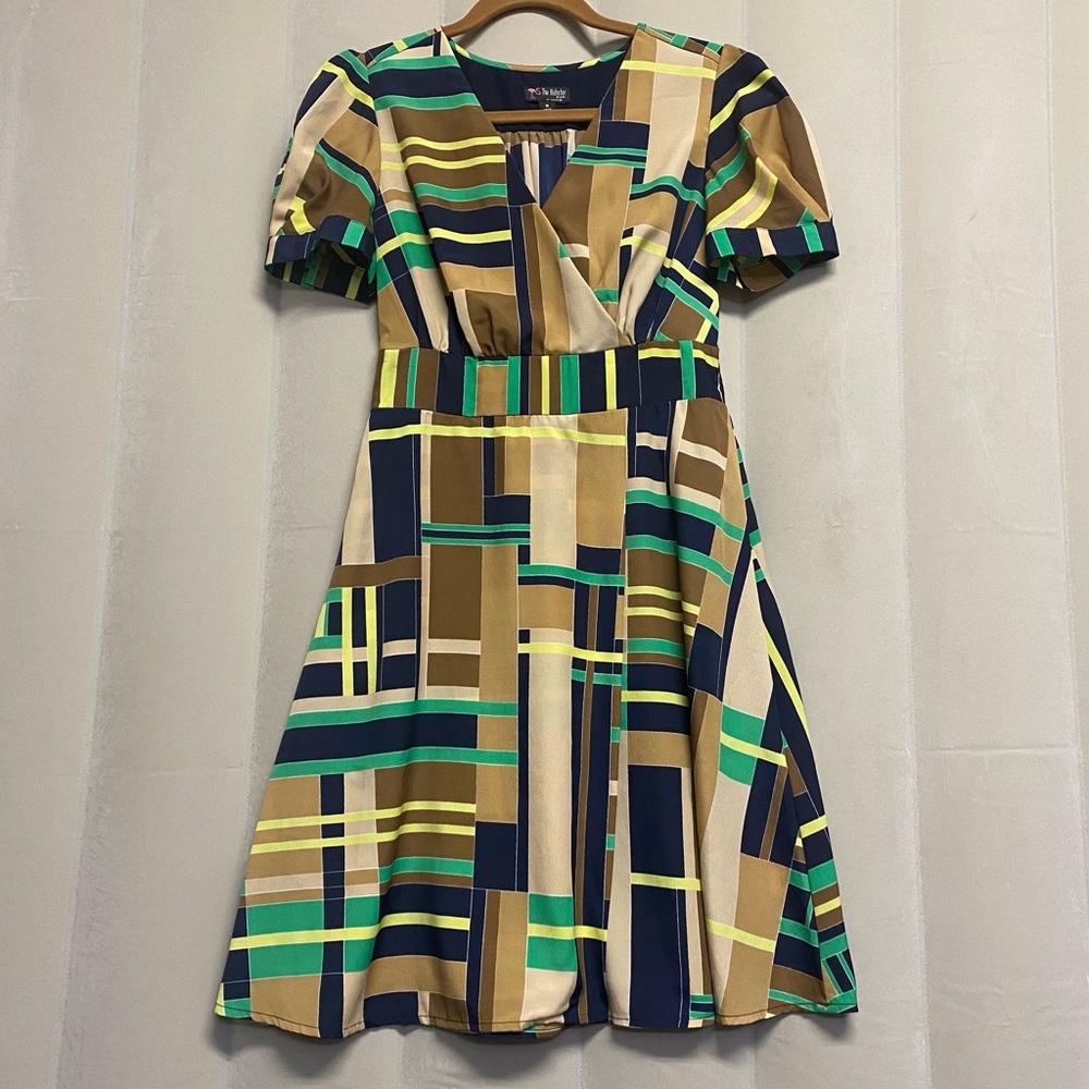 The Webster Miami x Target Women’s Dress Small Wrap Smocked Retro Abstract